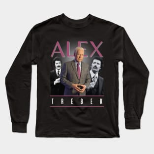 Alex trebek +++ retro style fanart Long Sleeve T-Shirt